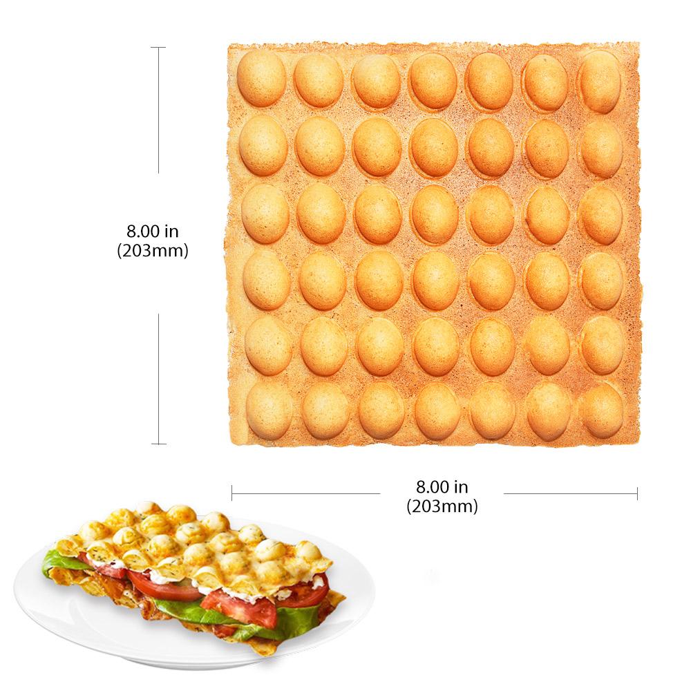 ALDKitchen Bubble Waffle Maker | Professional Rotated Gas Type Egg Waffle  Machine | Stainless Steel | 1 Large Hexagon Shaped Waffle