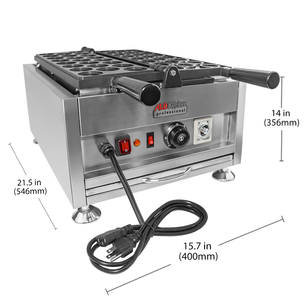 ALDKitchen Waffle Iron | Waffles en un palo | Máquina para hacer gofres |  110 V (4 grandes)