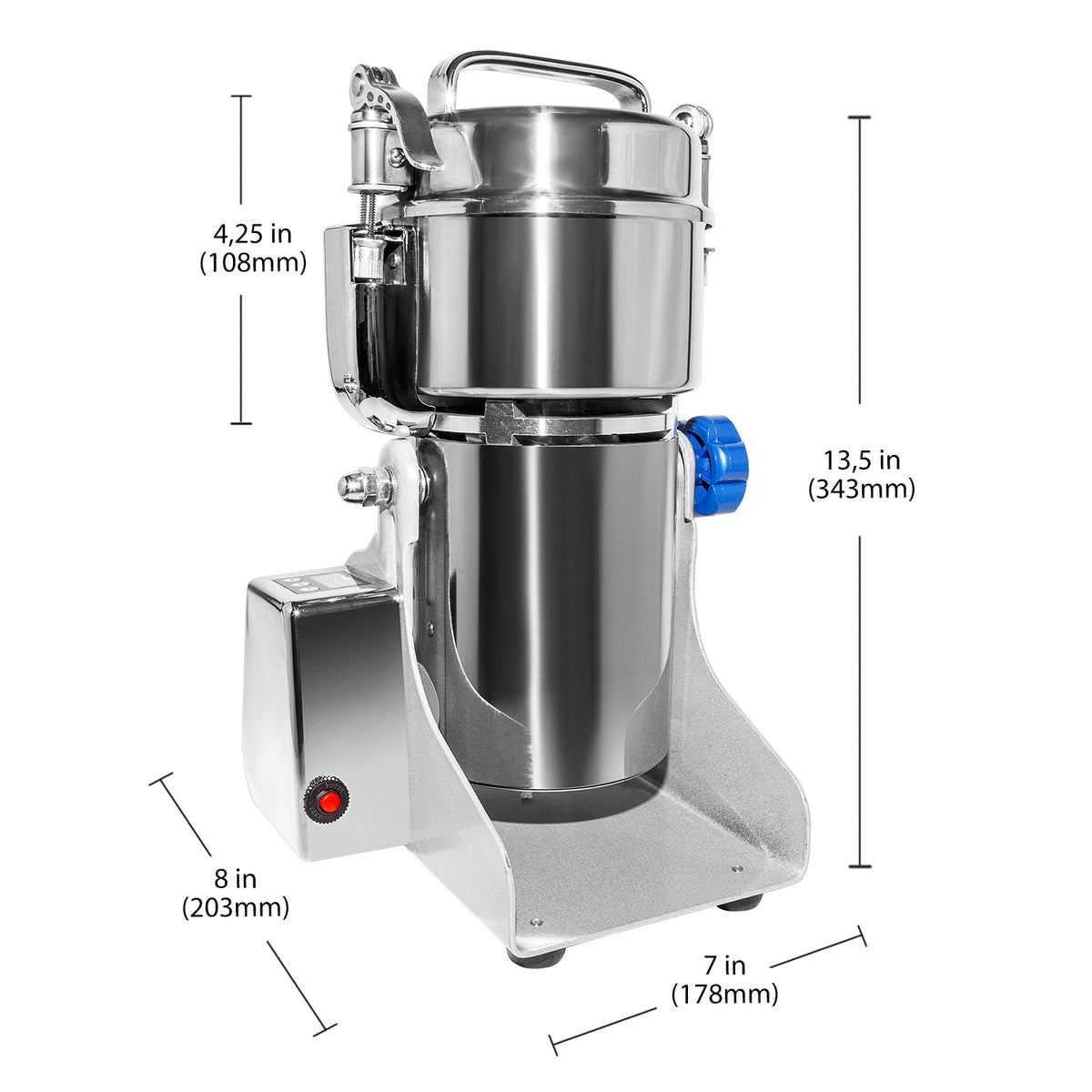 Grain Mill Grinder, High-Speed Grinder Machine, Wheat, Corn and Nut  Chopper