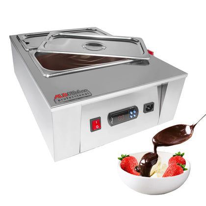 AP-330 DIGITAL Chocolate Melting Machine | Electric Chocolate Melter Digital Control | 2 Tanks | 220V