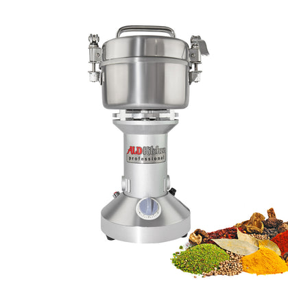 ALDKitchen Grain Mill Commercial | Electric Wheat Grinder | 350g | Spices and Herbs| Stainless Steel | 110V