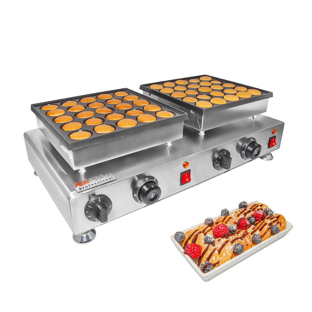 ALDKitchen Poffertjes Maker 50 Mini Pancakes Nonstick Double Pan –  Professional Kitchen Equipment