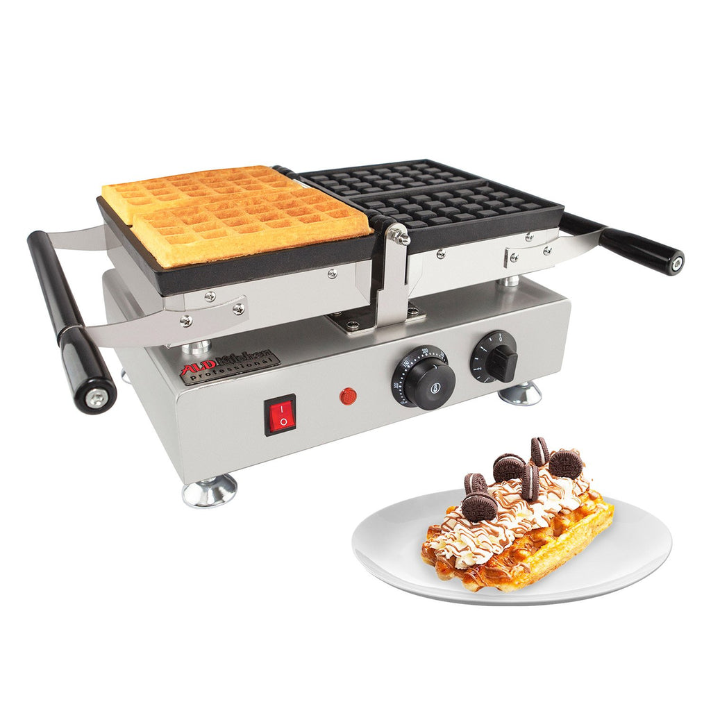 ALDKitchen Waffle Iron | Waffles en un palo | Máquina para hacer gofres |  110 V (4 gofres de palo), Acero inoxidable