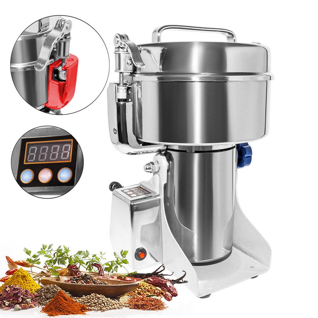 Grain Mill Grinder, High-Speed Grinder Machine, Wheat, Corn, Spices and Nut  Chopper