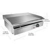 A-818 Flat Top Grill Commercial | Electric Griddle | Single Thermostat | Stainless Steel