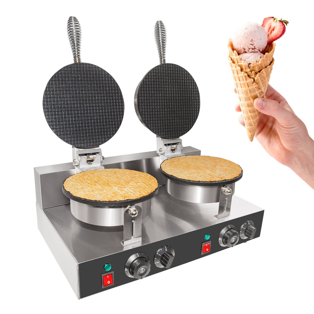 Waffle Cone Maker Nonstick Crepe Pan Waffle Baking Pan Double